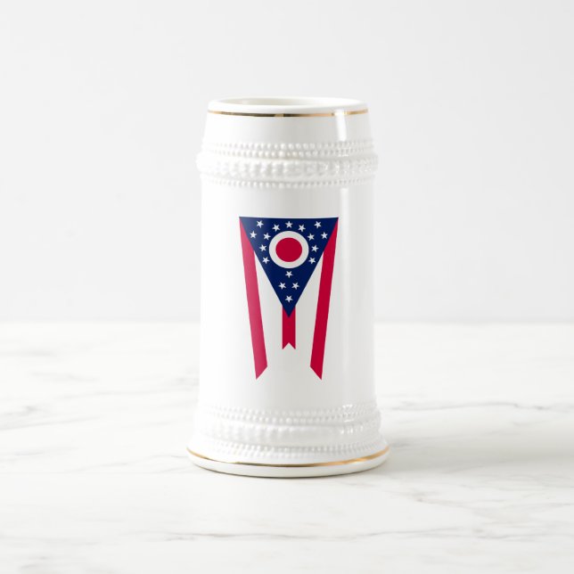 Ohio Flag: Das Buckeye-Staat-Banner Bierglas (Mittel)