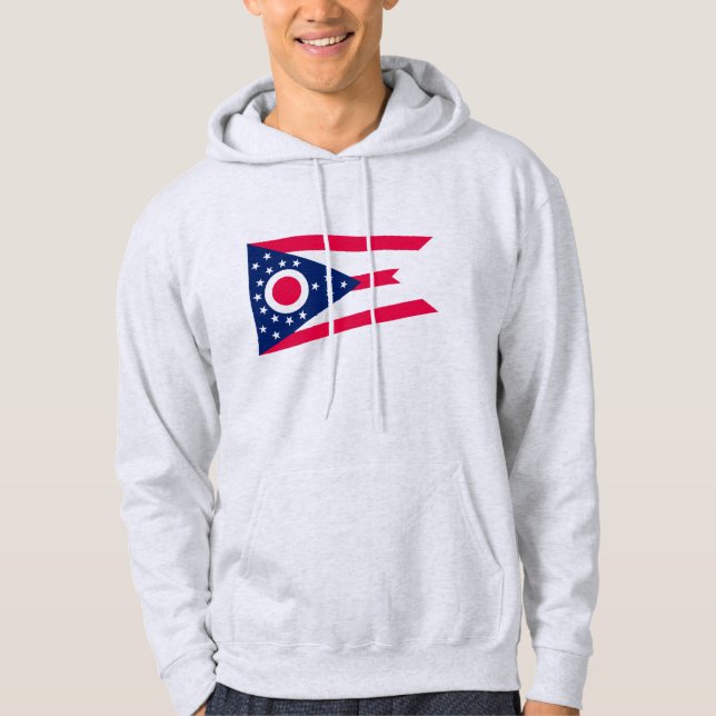 Ohio Flag: Das Buckeye-Staat-Banner Hoodie (Vorderseite)