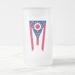 Ohio Flag: Das Buckeye-Staat-Banner Mattglas Bierglas