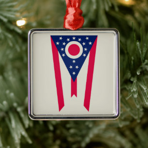 Ohio Flag: Das Buckeye-Staat-Banner Ornament Aus Metall