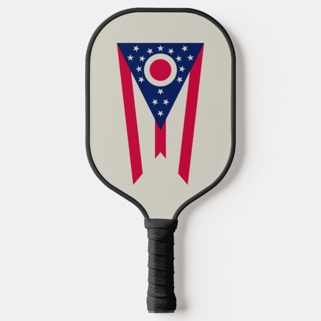 Ohio Flag: Das Buckeye-Staat-Banner Pickleball Schläger (Vorderseite)