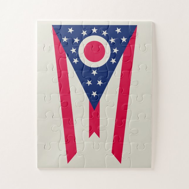 Ohio Flag: Das Buckeye-Staat-Banner Puzzle (Vertikal)