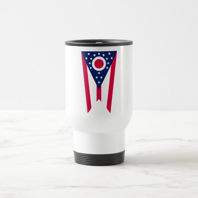 Ohio Flag: Das Buckeye-Staat-Banner Reisebecher (Mittel)