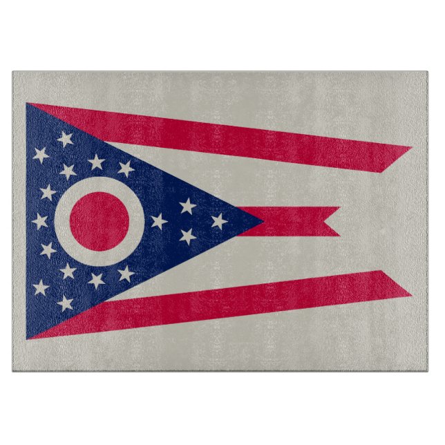 Ohio Flag: Das Buckeye-Staat-Banner Schneidebrett (Vorderseite)