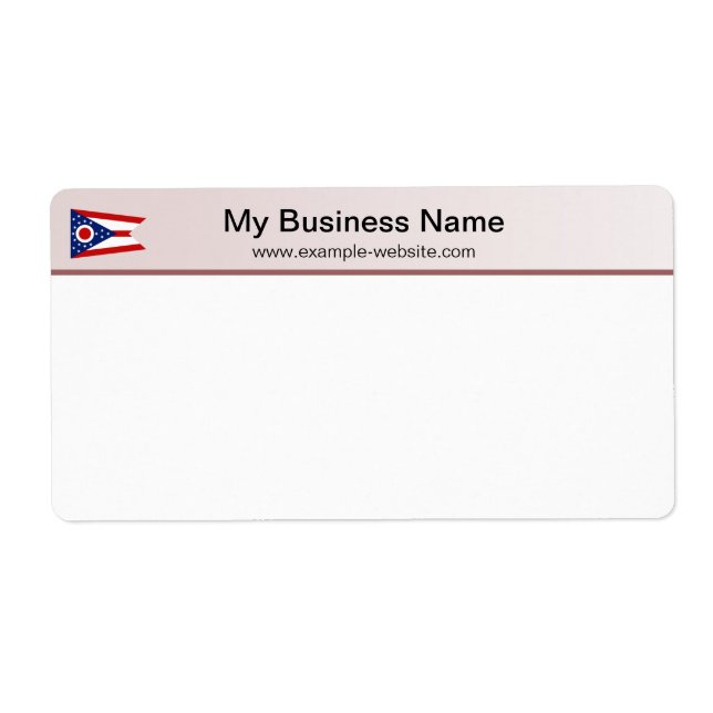 Ohio Flag Header Shipping Label (Vorne)