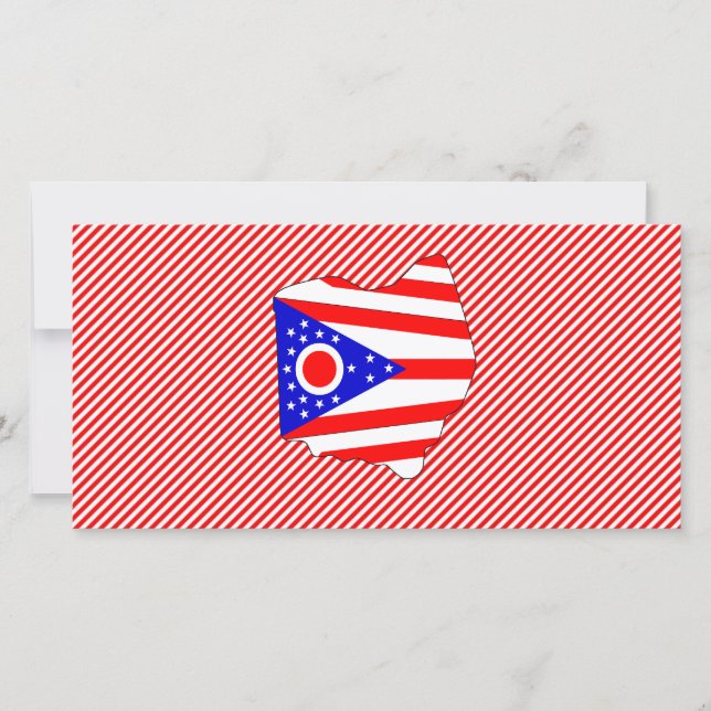 Ohio Flag Karte (Vorderseite)