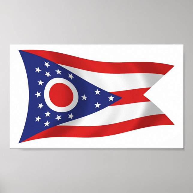 Ohio Flag Poster Print (Vorne)