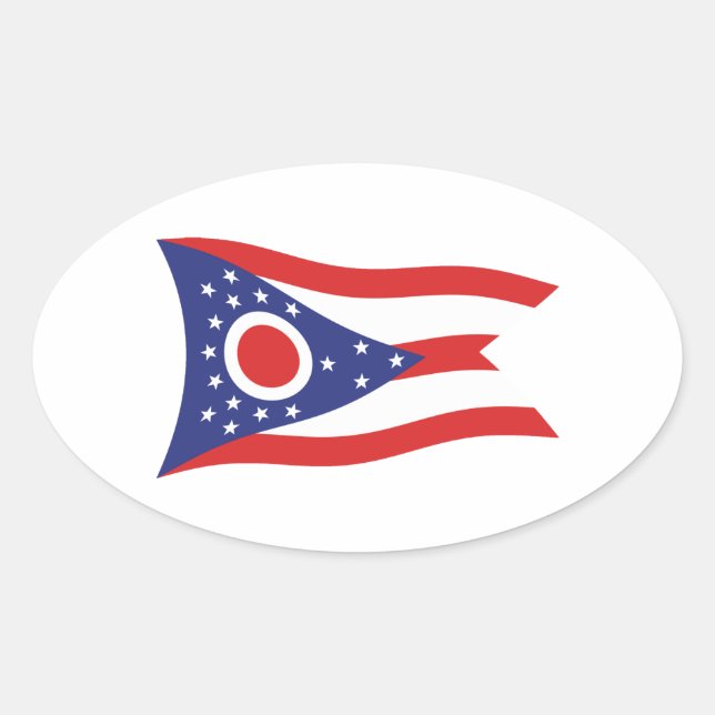 Ohio Flag Sticker (Vorderseite)