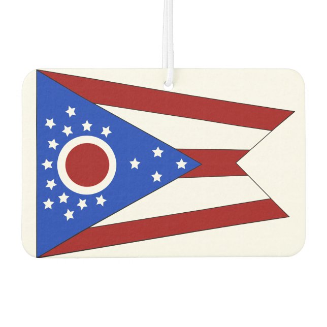 Ohio-Flagge Autolufterfrischer (Vorderseite)