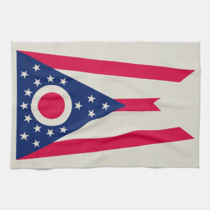 Ohio-Flagge: Das Buckeye-Staatsbanner Geschirrtuch