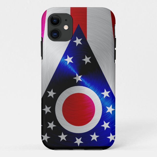 Ohio-Flagge; Metallblick iPhone 5 Fall Case-Mate iPhone Hülle (Rückseite)