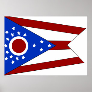 Ohio-Flagge Poster