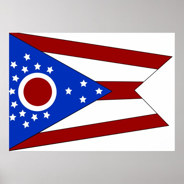 Ohio-Flagge Poster (Vorne)