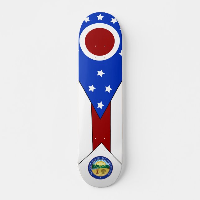 Ohio-Flagge Skateboard (Vorne)