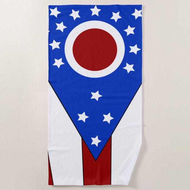 Ohio-Flagge Strandtuch (Vorderseite)