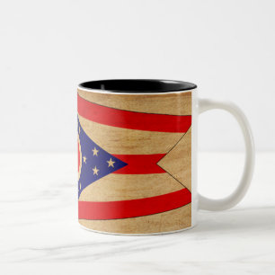 Ohio-Flaggen-Tasse Zweifarbige Tasse