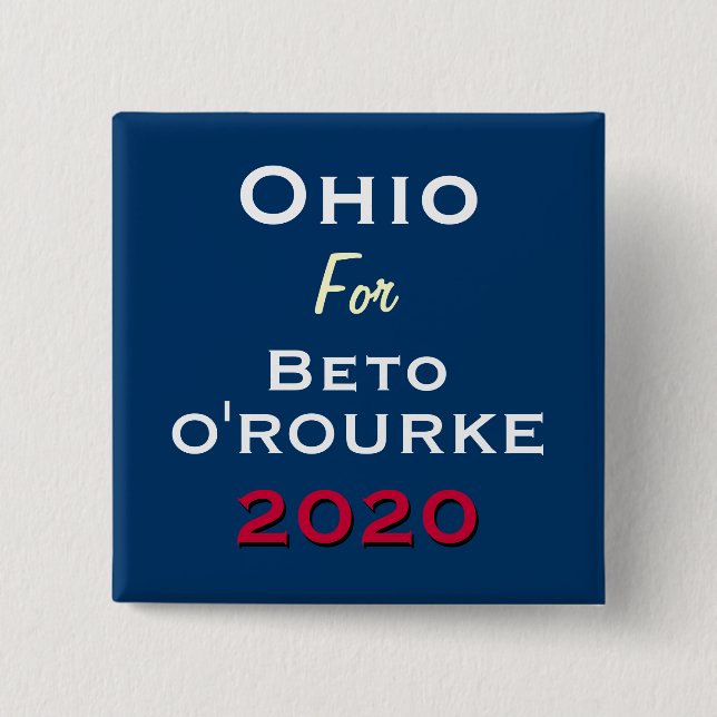 OHIO für BETO 2020 Kampagnen-Knopf Button (Vorderseite)