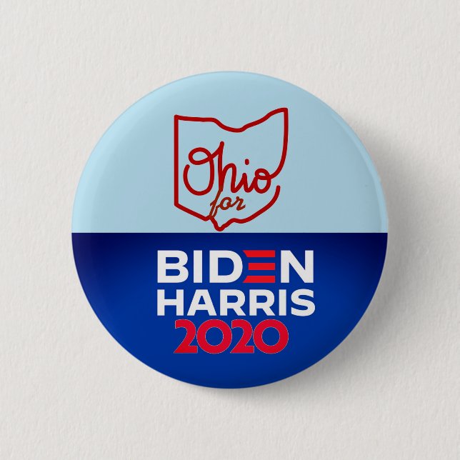 Ohio für Biden Harris 2020 Button (Vorderseite)