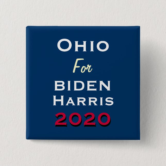 OHIO für BIDEN HARRIS 2020 Kampagne Button (Vorderseite)