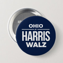 Ohio für Harris Walz Button