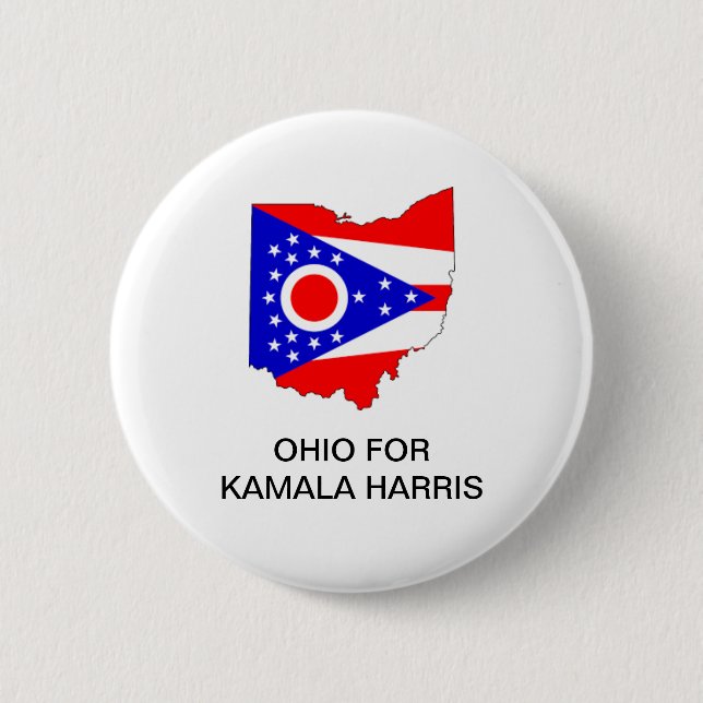 OHIO für Kamala Harris 2024 Button (Vorderseite)