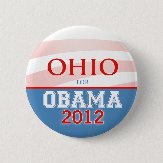OHIO für Obama 2012 Button (Vorderseite)