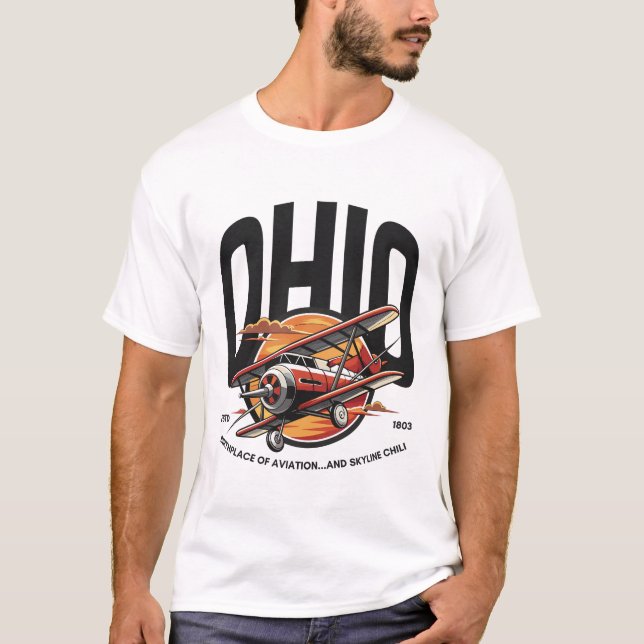 Ohio: Geburtsort der Luftfahrt... und T-Shirt (Vorderseite)