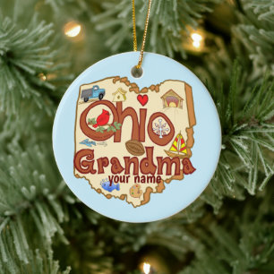 Ohio Grandma Keramik Ornament