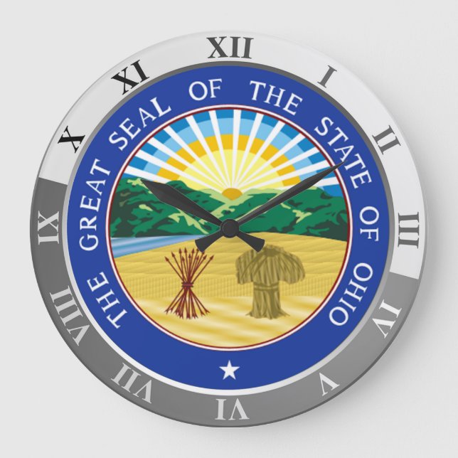 Ohio Große Wanduhr (Vorderseite)