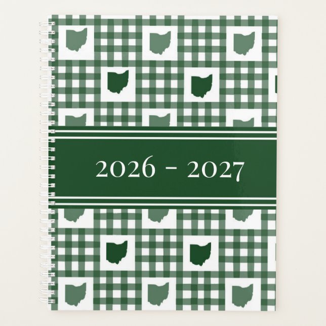 Ohio Grün Gingham Planer (Vorderseite)
