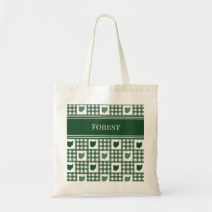 Ohio Grün Gingham Tragetasche