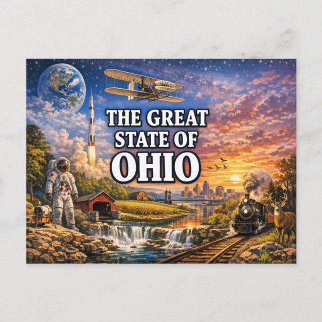 Ohio Grußkarte  Postkarte (Vorderseite)