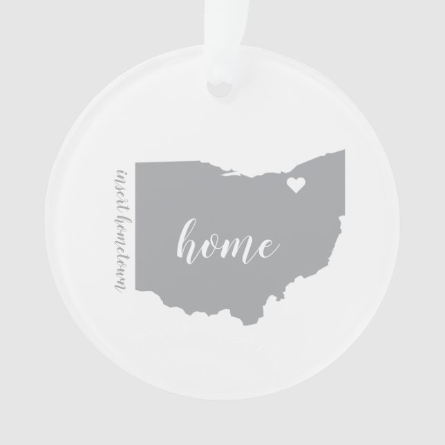 Ohio Heimat Personalisiertes Ornament (Vorderseite)
