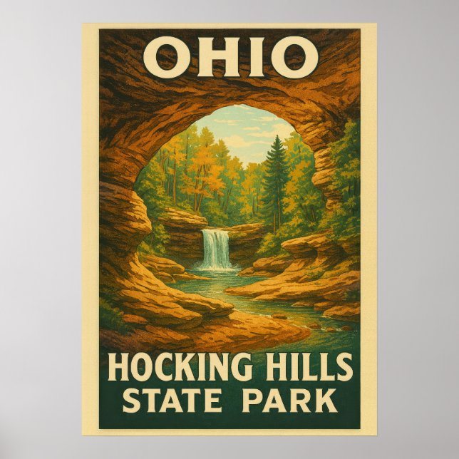 Ohio Hocking Hills Staat Park V01 Poster (Vorne)
