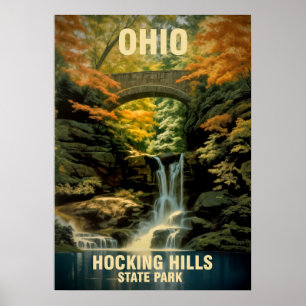 Ohio Hocking Hills Staat Park V02 Poster