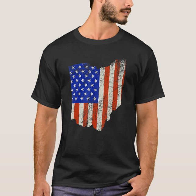 Ohio Home Usa Flag T-Shirt (Vorderseite)