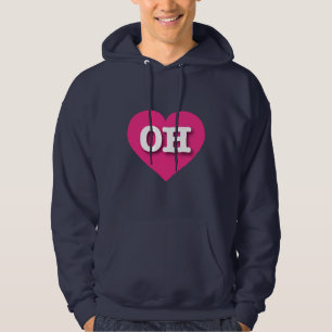 Ohio Hot Pink Heart - I Liebe OH Hoodie