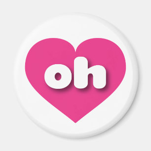 Ohio Hot rosa heart - I Liebe oh Magnet