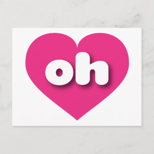 Ohio Hot rosa heart - I Liebe oh Postkarte