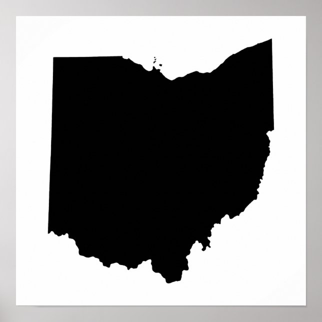 Ohio in Schwarz und Weiß Poster (Vorne)