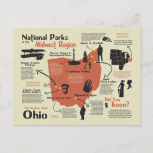 Ohio Karte der Nationalparks