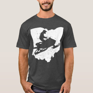 Ohio Karte Snowmobile Reiten Wintersport Cooler Sc T-Shirt