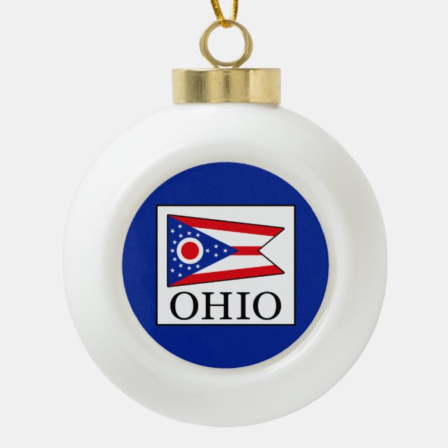 Ohio Keramik Kugel-Ornament (Vorderseite)