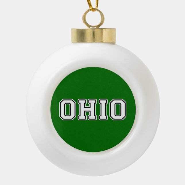 Ohio Keramik Kugel-Ornament (Vorderseite)