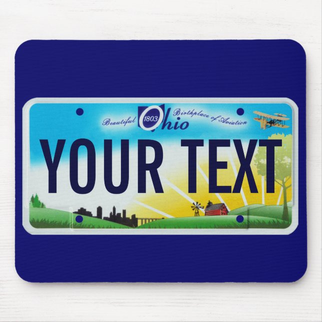 Ohio-Kfz-KennzeichenMausunterlage Mousepad (Vorne)