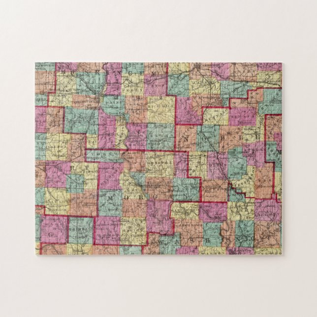 Ohio-Landkreis Puzzle (Horizontal)