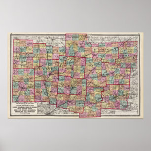 Ohio Landkreise 2 Poster