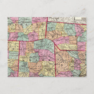 Ohio Landkreise 2 Postkarte