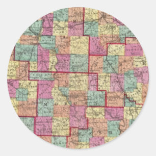 Ohio Landkreises Runder Aufkleber
