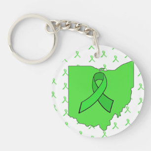 Ohio Lyme-Borreliose-Bewusstseins-Schlüsselanhänge Schlüsselanhänger